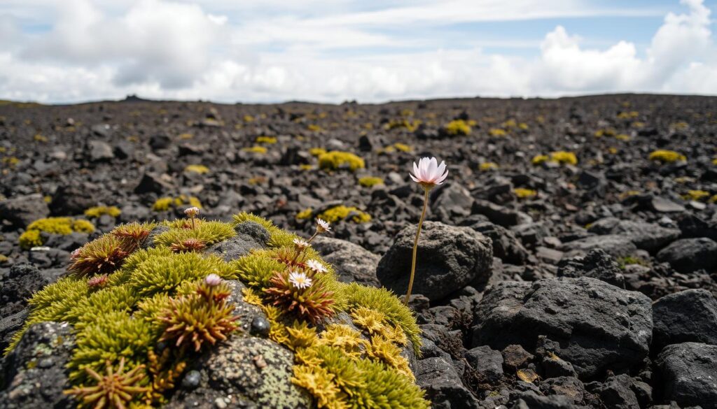 Pioneer Species Colonizing Bare Landscape